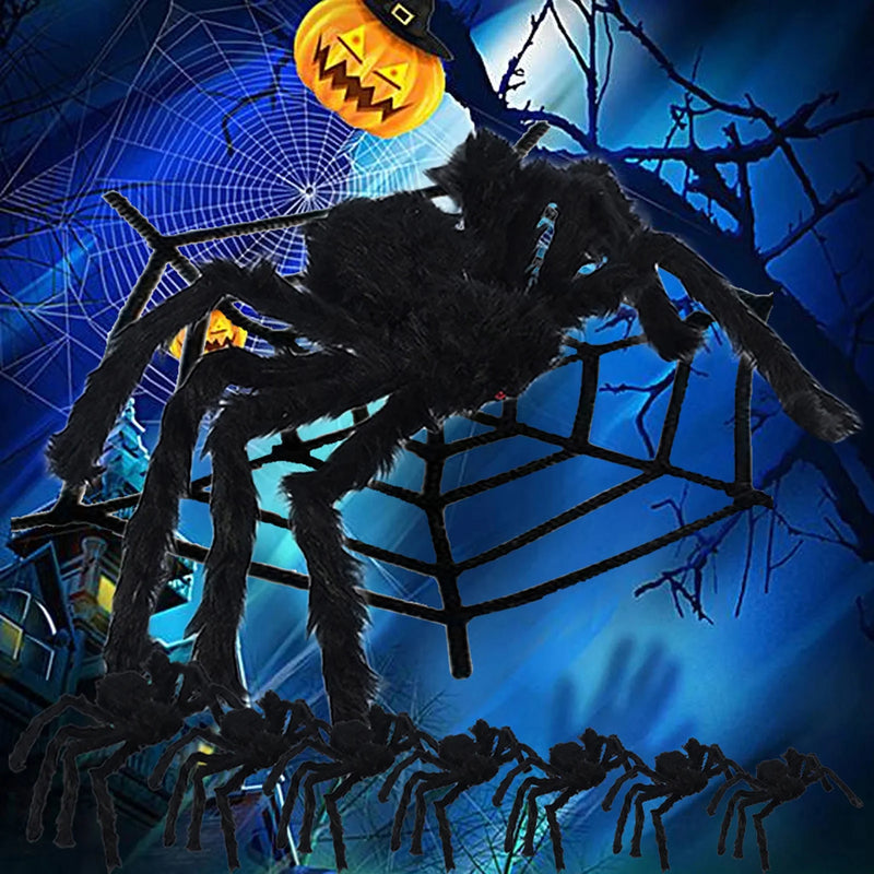 Halloween Decorations, 49 Inch Scary Giant Halloween Spider Fake Large Spider Hairy Props Realistic for Halloween Party Decor,Yard Decor,Outdoor,Indoor