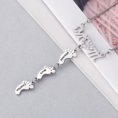 Personalized Baby Feet Necklace