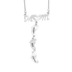 Personalized Baby Feet Necklace