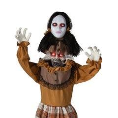 5 Ft Standing Pop-Up Creepy Ghost Woman Decoration - Beige