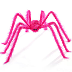 5 Ft Giant Spider Halloween Decorations,Scary Spider Halloween Outdoor Party Decorations Props Halloween Yard Decorations,Pink