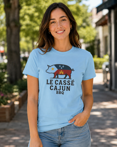 Cajun BBQ Pig T-Shirt — "Le Cassé Cajun" Retro Louisiana BBQ Tee