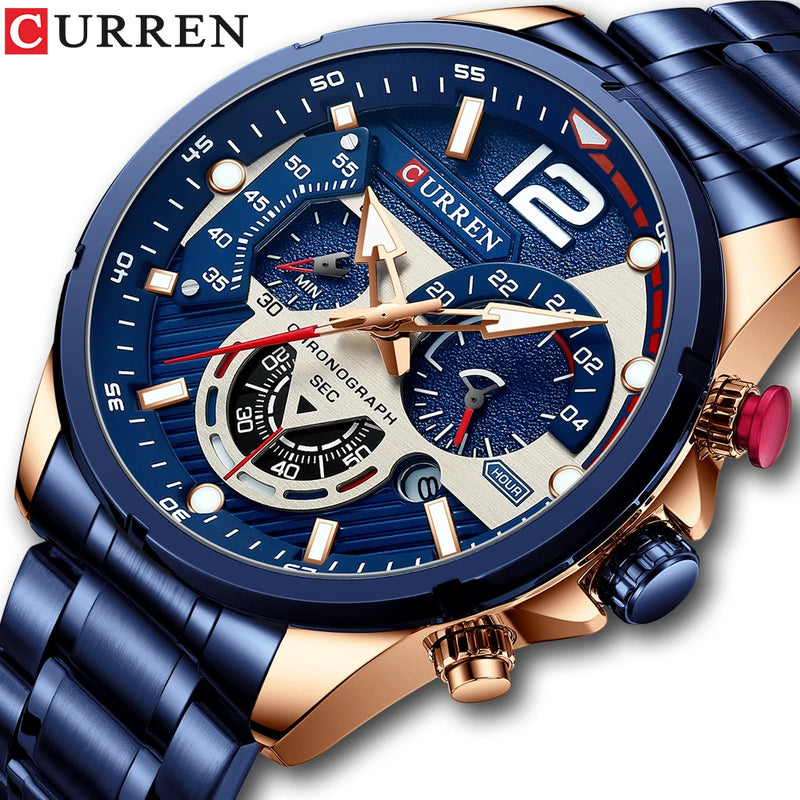 CURREN Men's Sport Quartz Chronograph Wristwatch