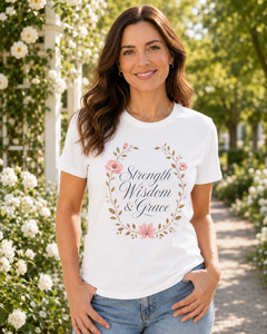 Strength, Wisdom & Grace Floral Women's Tee