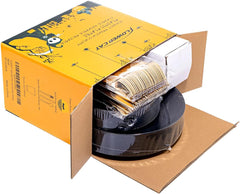 30 Guests Halloween Plates&Black Plastic Plates&Black and Gold Plastic Plates-Include 60 Plates, 30 Forks, 30 Knives, 30 Spoons, 30 Cups Ideal for Party, New Years Eve