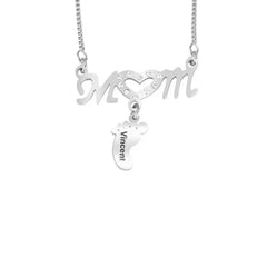 Personalized Baby Feet Necklace