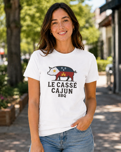 Cajun BBQ Pig T-Shirt — "Le Cassé Cajun" Retro Louisiana BBQ Tee