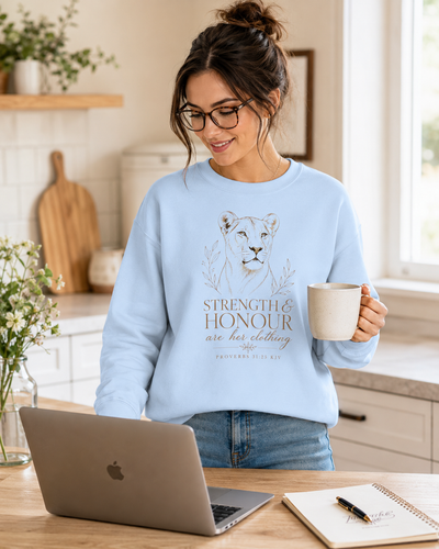 TempleBuilt Lioness Strength & Honour Crewneck Sweatshirt