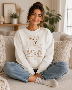 TempleBuilt Lioness Strength & Honour Crewneck Sweatshirt