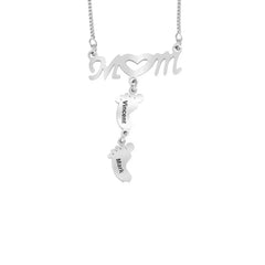 Personalized Baby Feet Necklace