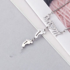 Personalized Baby Feet Necklace