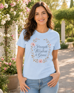 Strength, Wisdom & Grace Floral Women's Tee