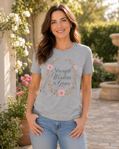 Strength, Wisdom & Grace Floral Women's Tee